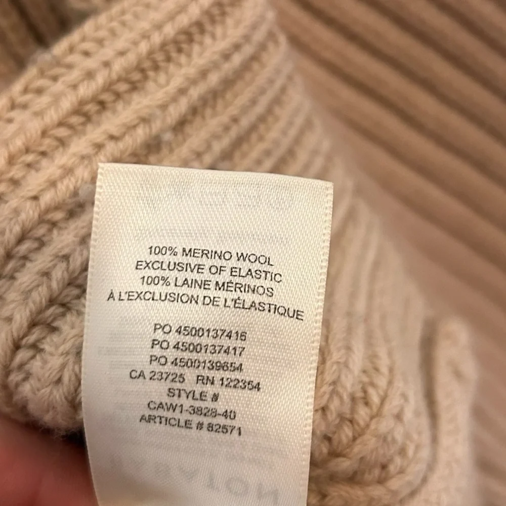 Aritzia Babaton Guell Sweater- neutral Merino Wool Turtleneck- Size Small - Picture 11 of 13